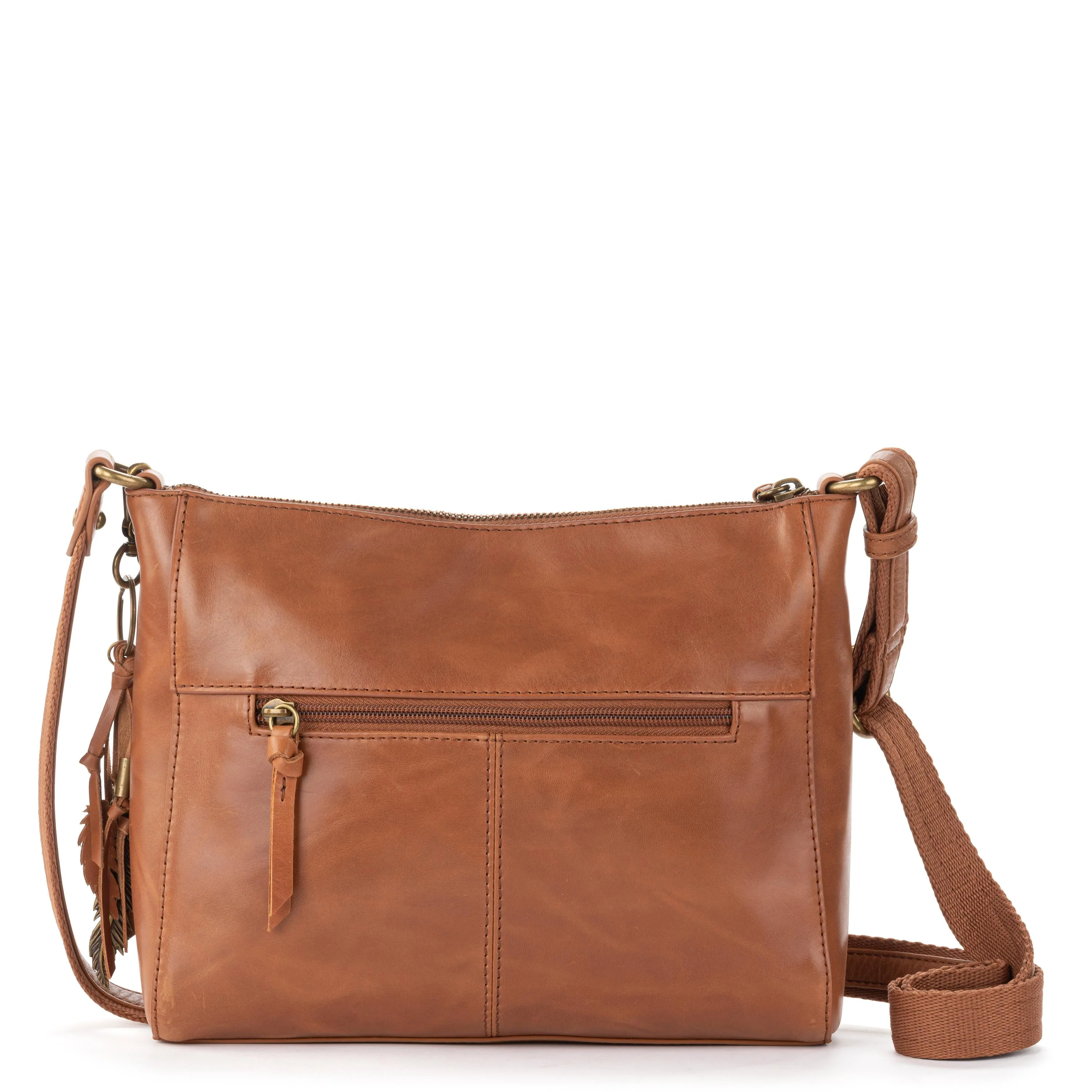 Alameda Crossbody - Leather - Tobacco Floral Embossed - Image 5