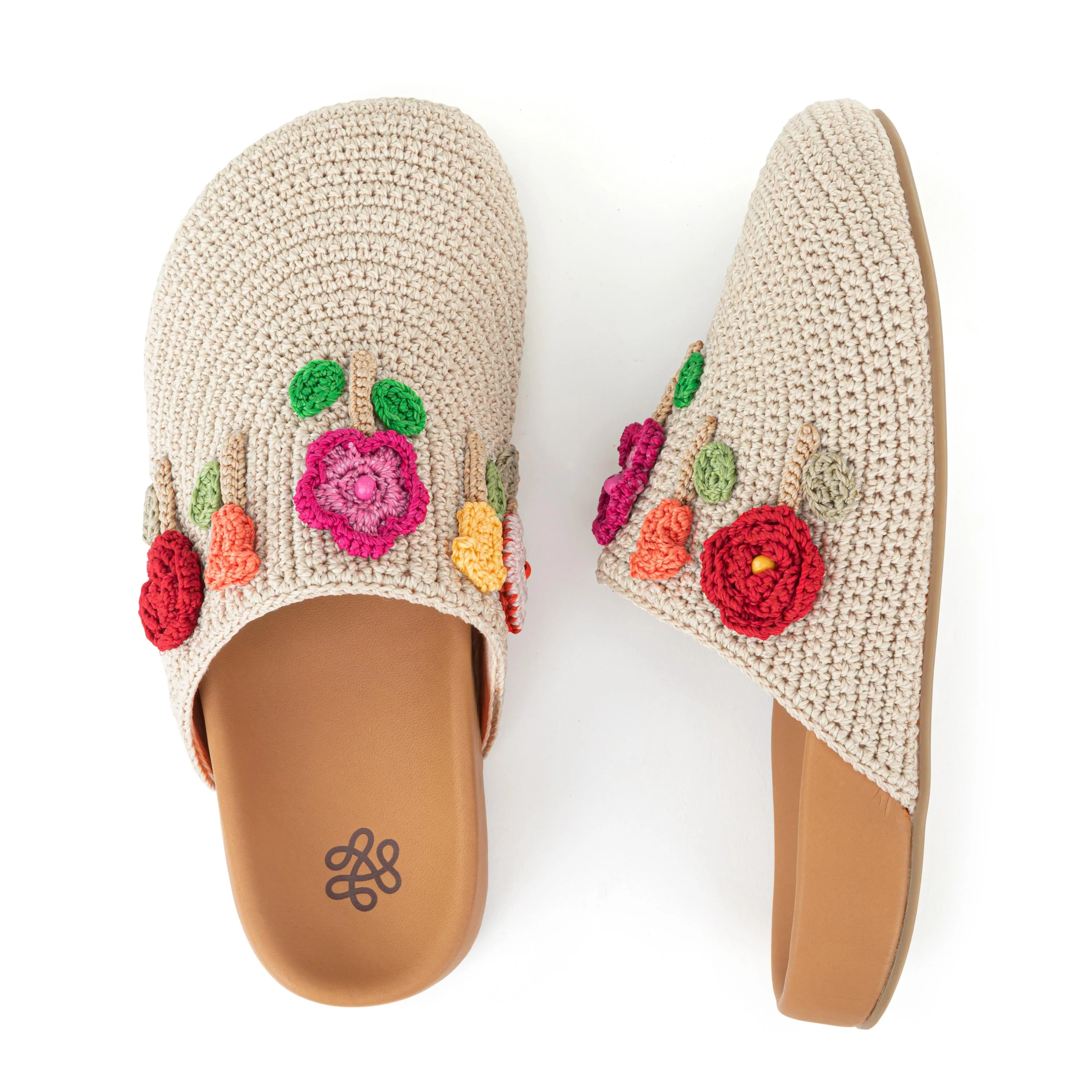 Bolinas Clog - Hand Crochet - Flower Ecru - Image 5