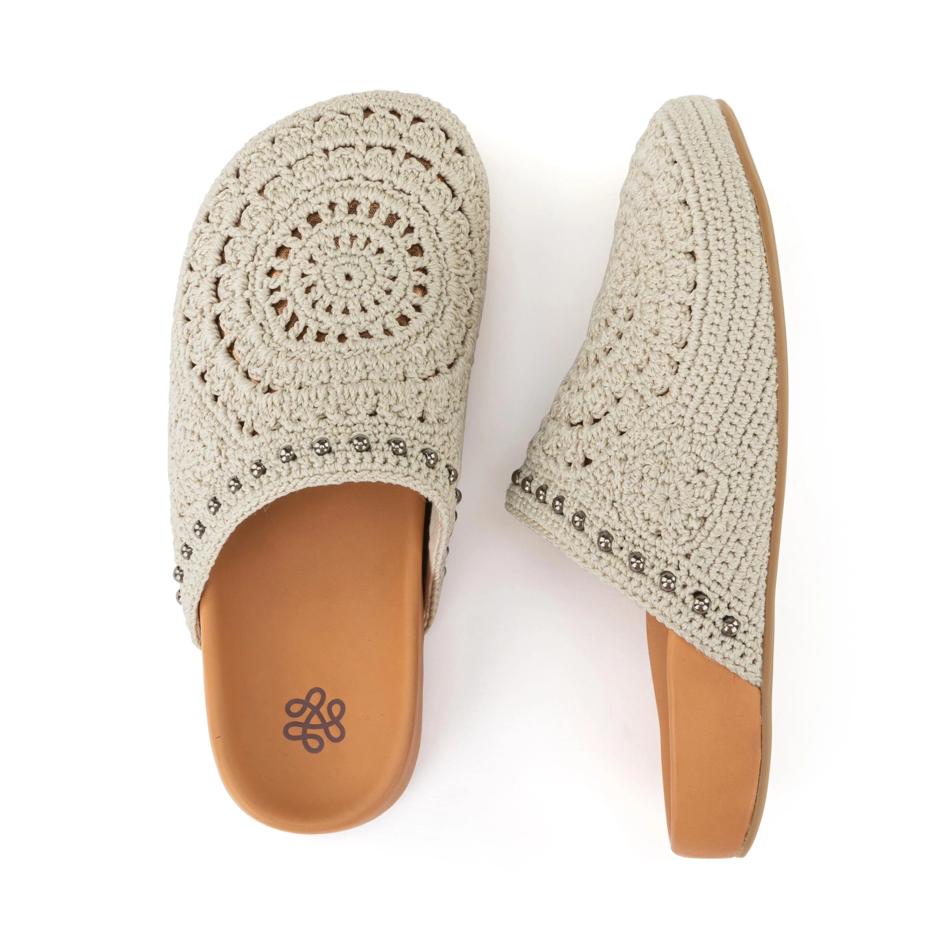 Bolinas Clog - Hand Crochet - Natural Medallion - Image 5