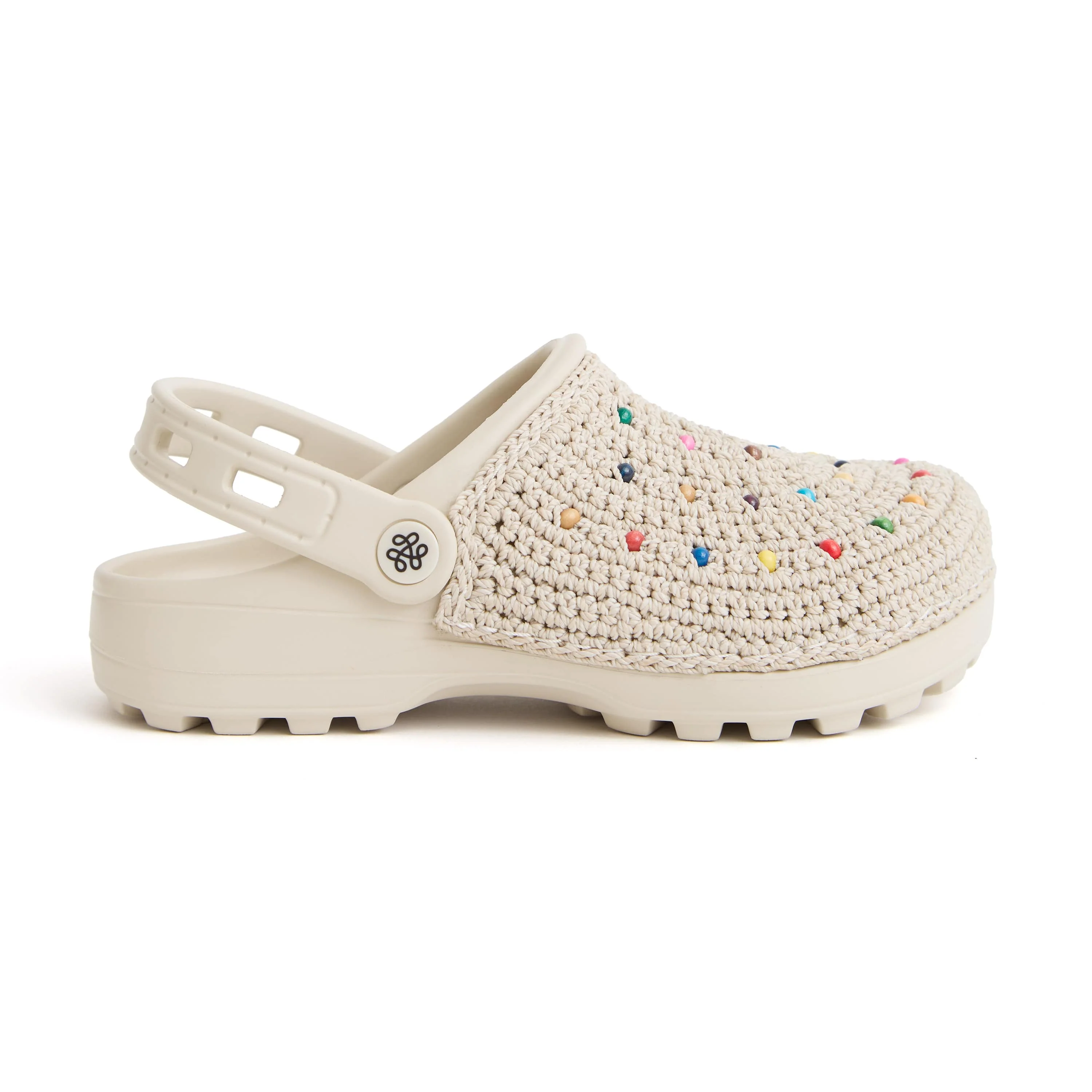 Bolo Clog - Hand Crochet - Ecru Multi Beads - Image 4