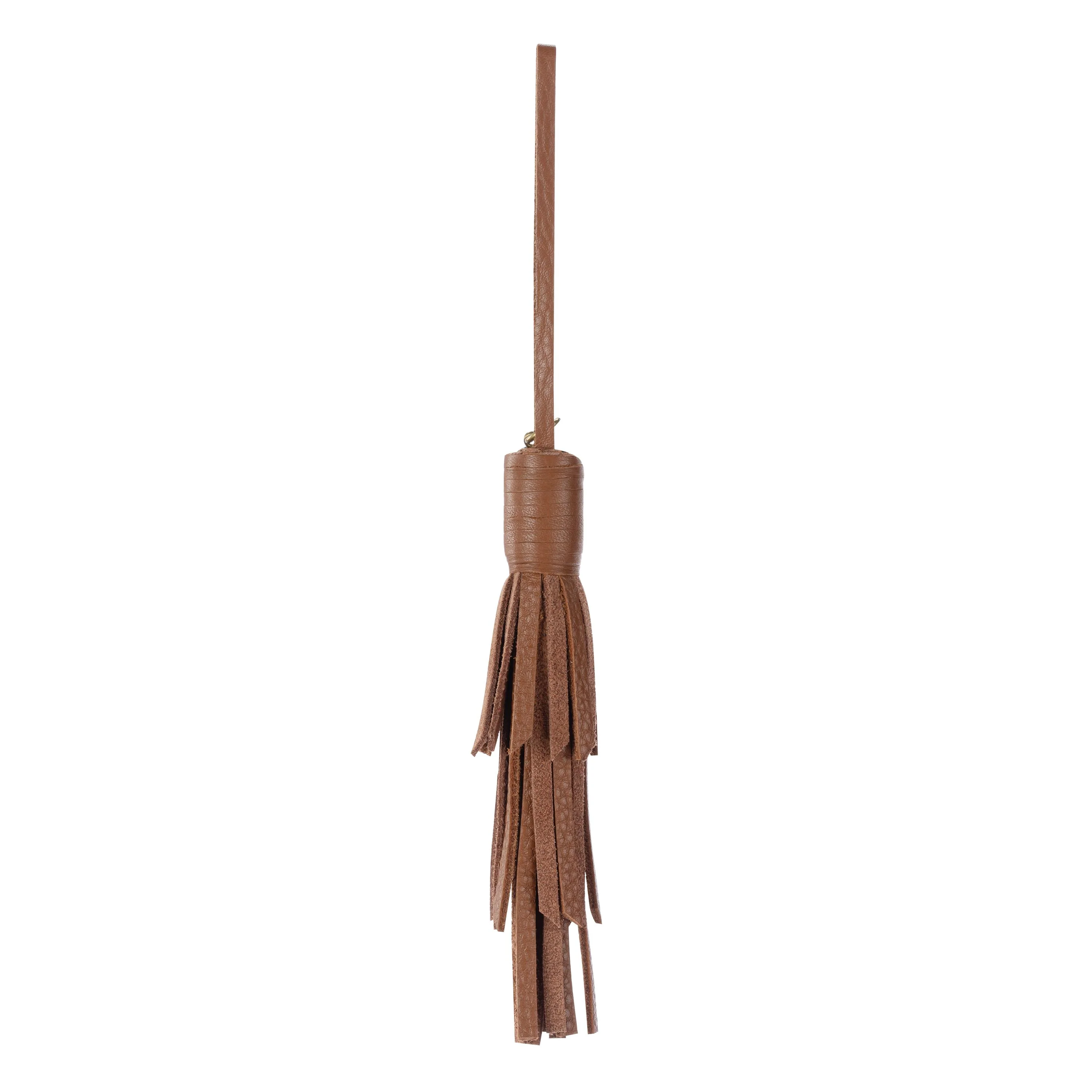 Cypress Tassel Dangle - Leather - Tobacco - Image 2