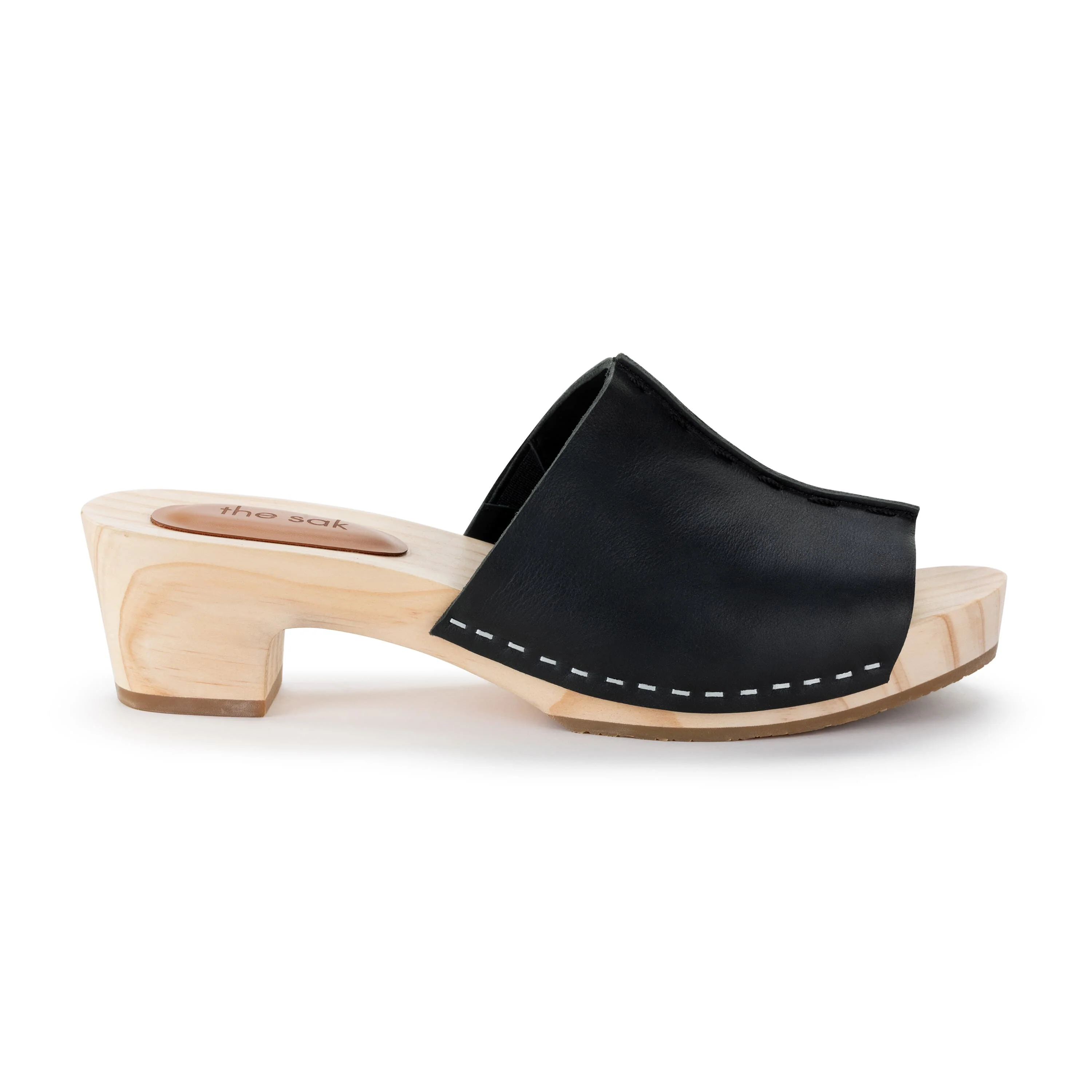 Ella Clog Sandal - Leather - Black - Image 3