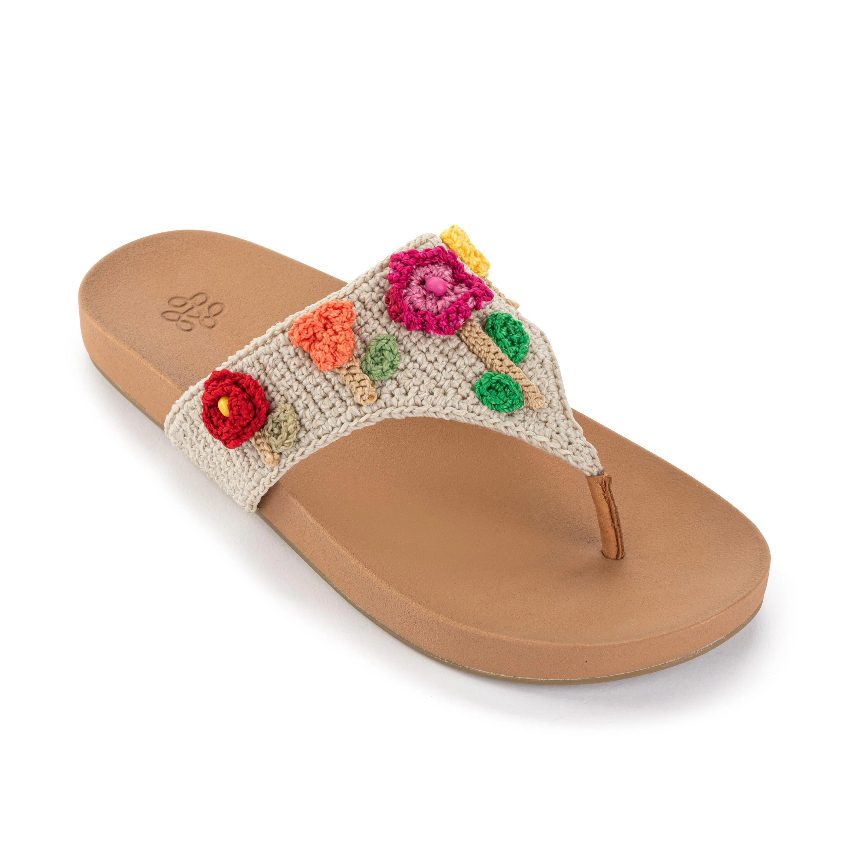 Everly Sandal - Hand Crochet - Flower Ecru - Image 2