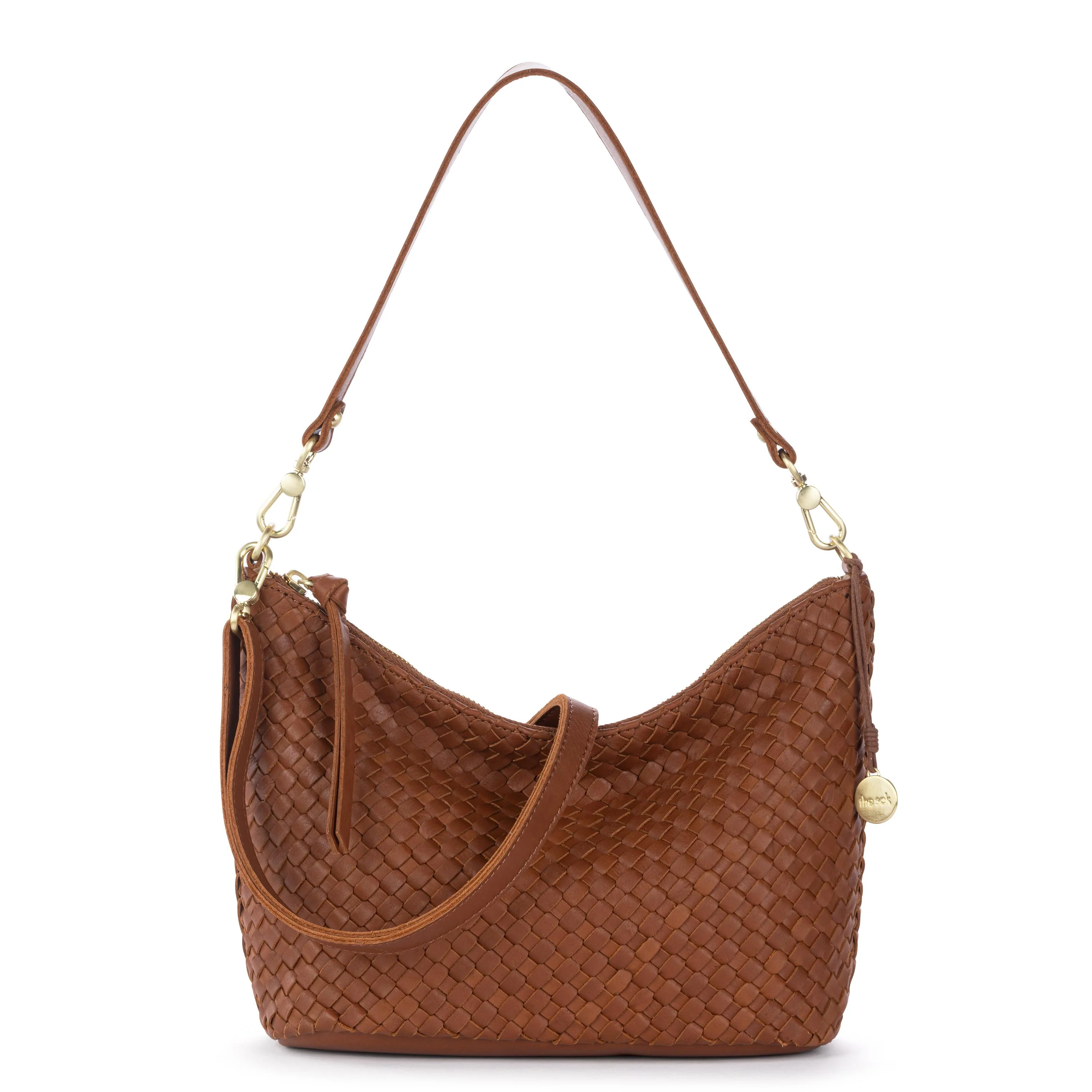 Juniper Small Hobo - Leather - Woven Cognac - Image 2