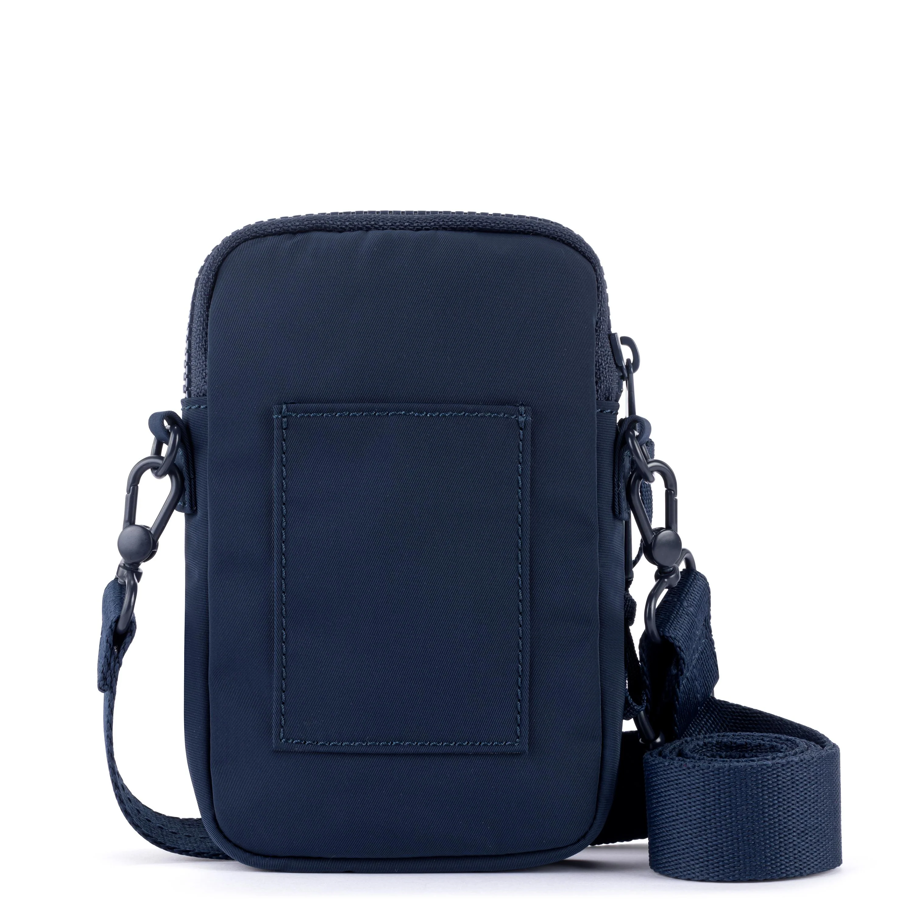 Koa Smartphone Crossbody - EcoTwill - Navy Flower Blossom Quilted - Image 6