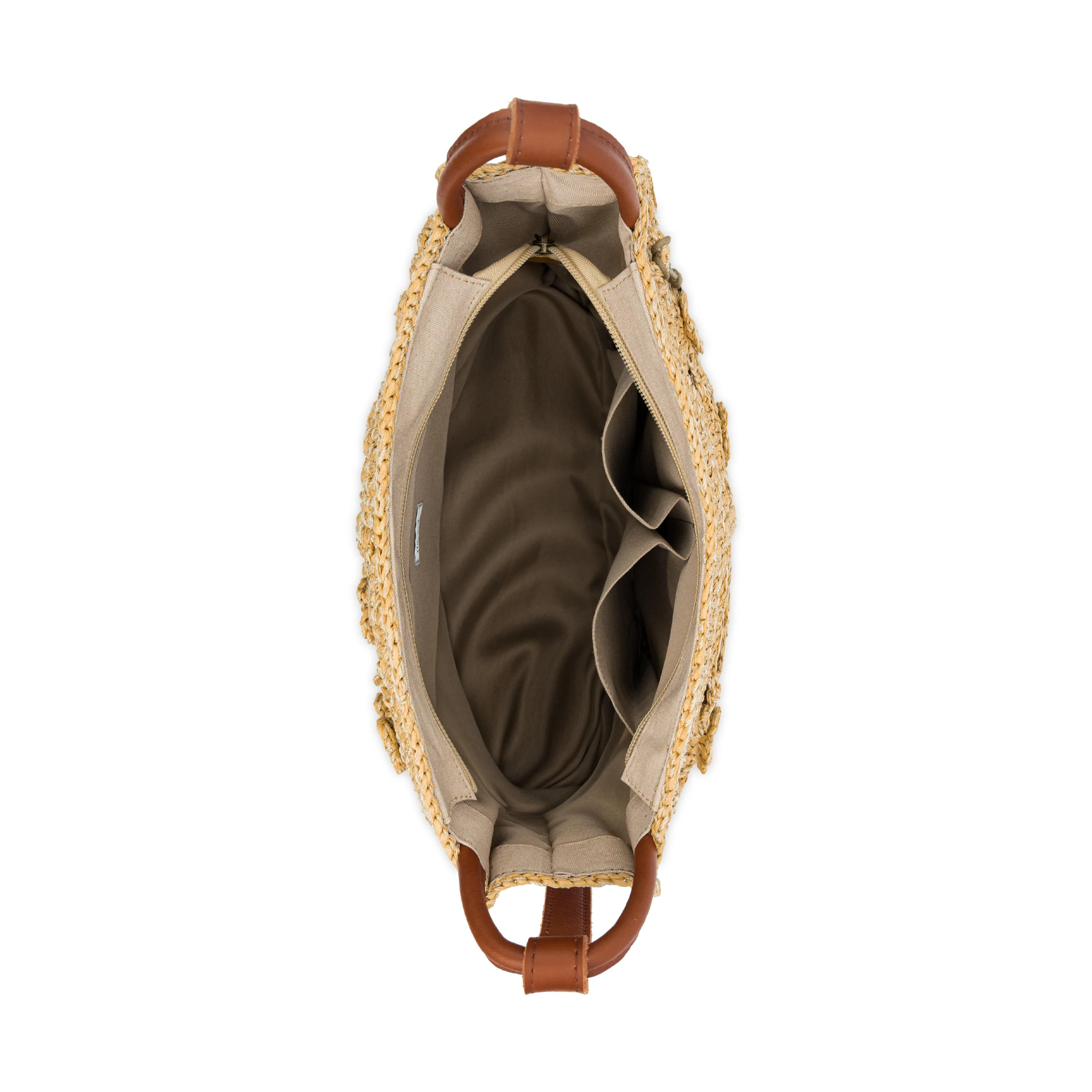 Los Feliz Crossbody - Hand Crochet - Natural Tonal Flower - Image 4