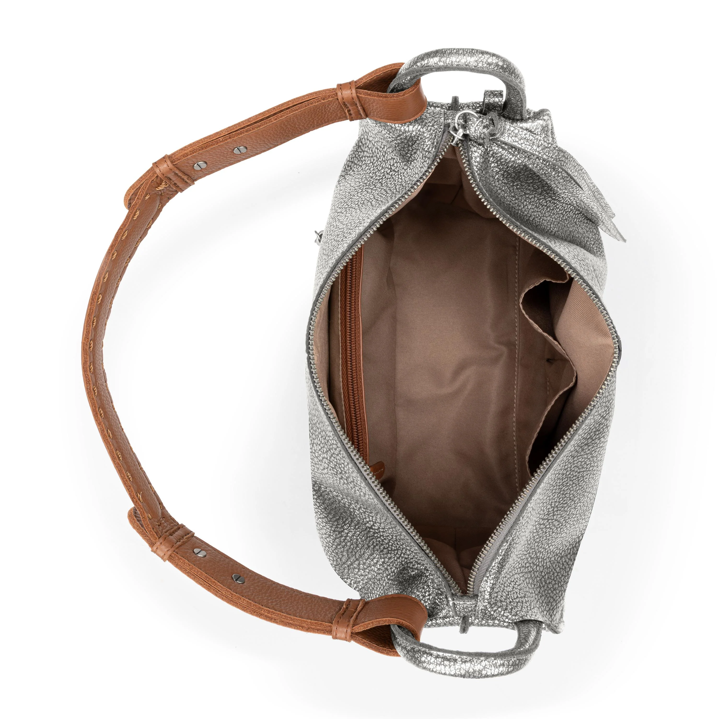 Los Feliz Hobo - Leather - Dark Silver - Image 4