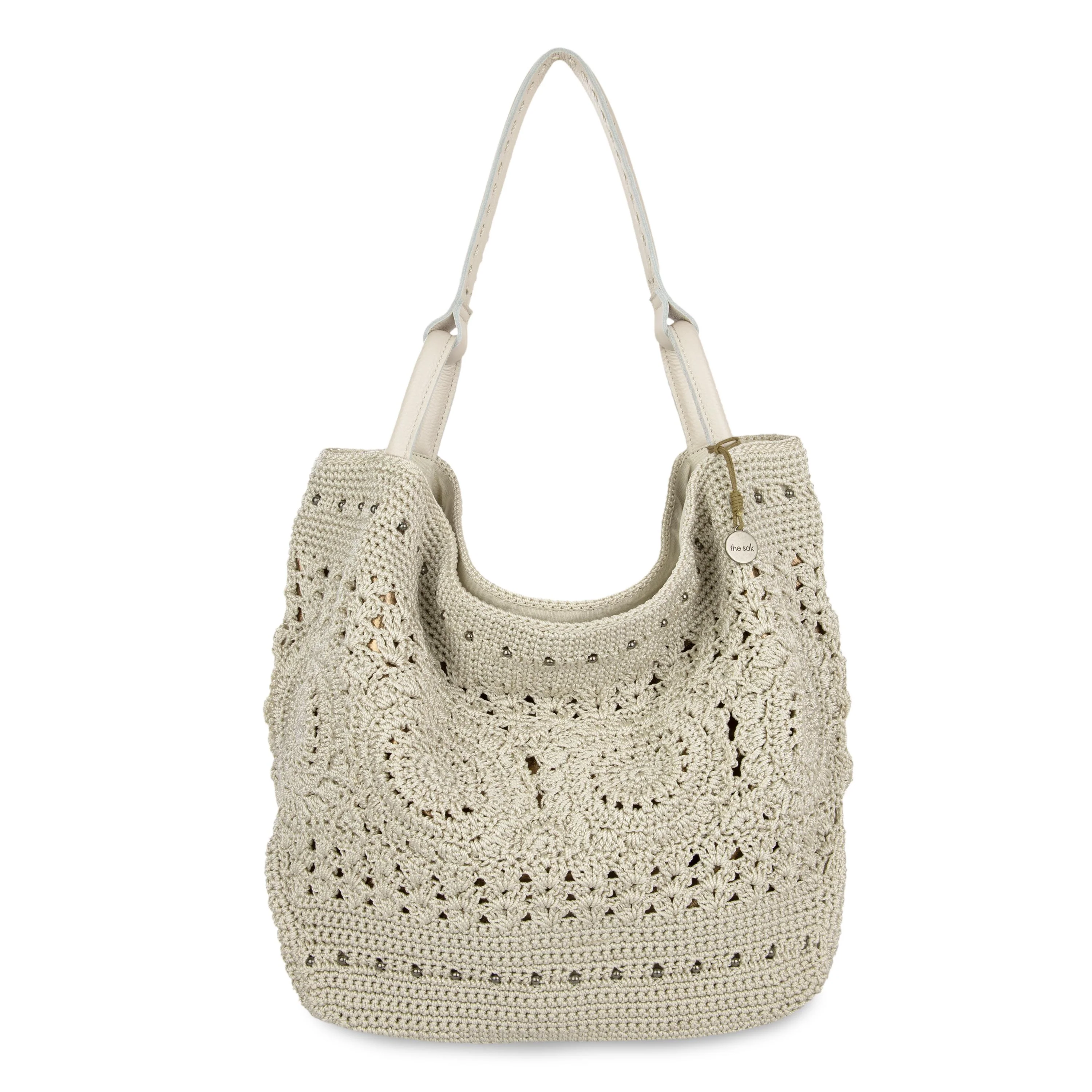 Los Feliz Large Tote - Hand Crochet - Natural Medallion - Image 2