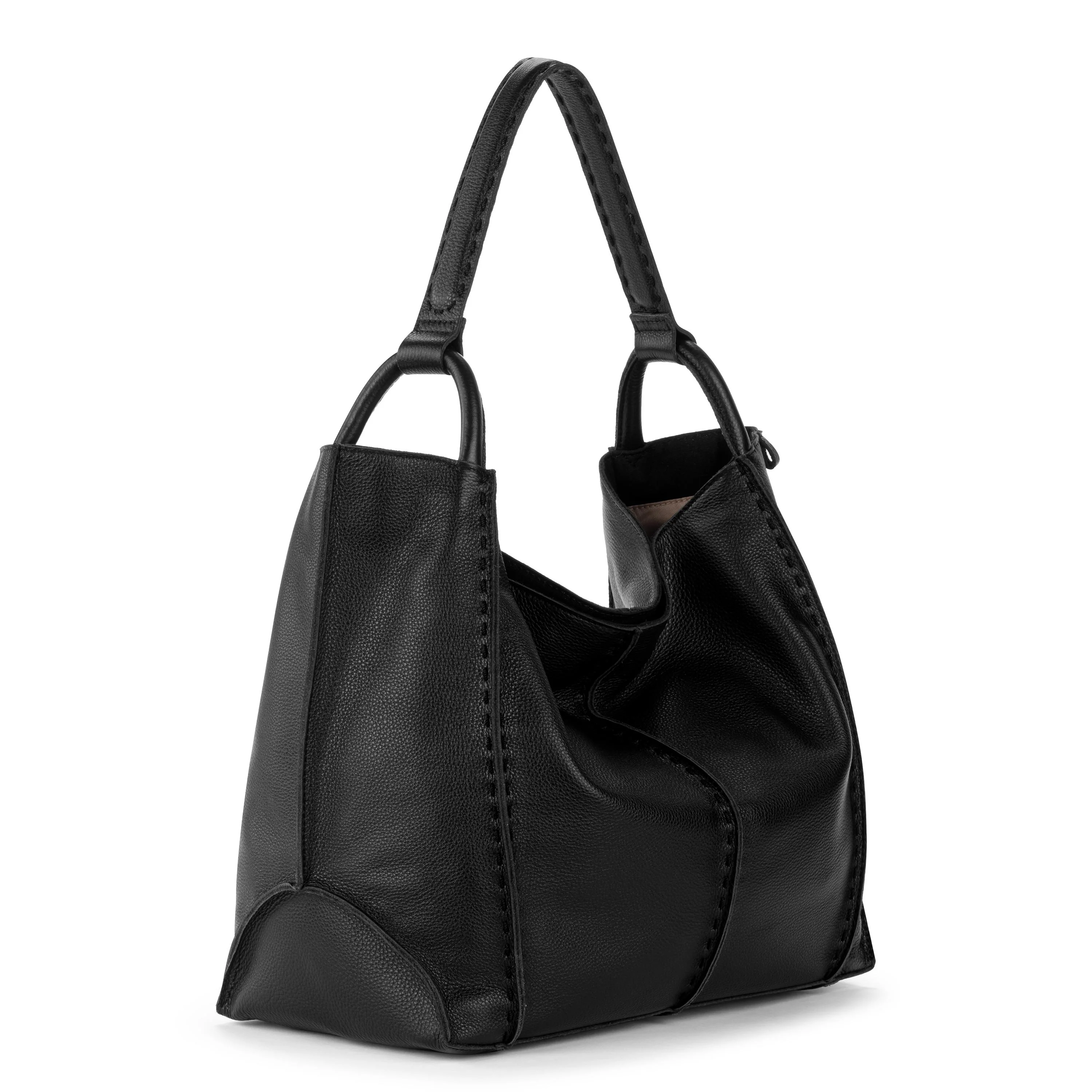 Los Feliz Large Tote - Leather - Black Pebble - Image 2
