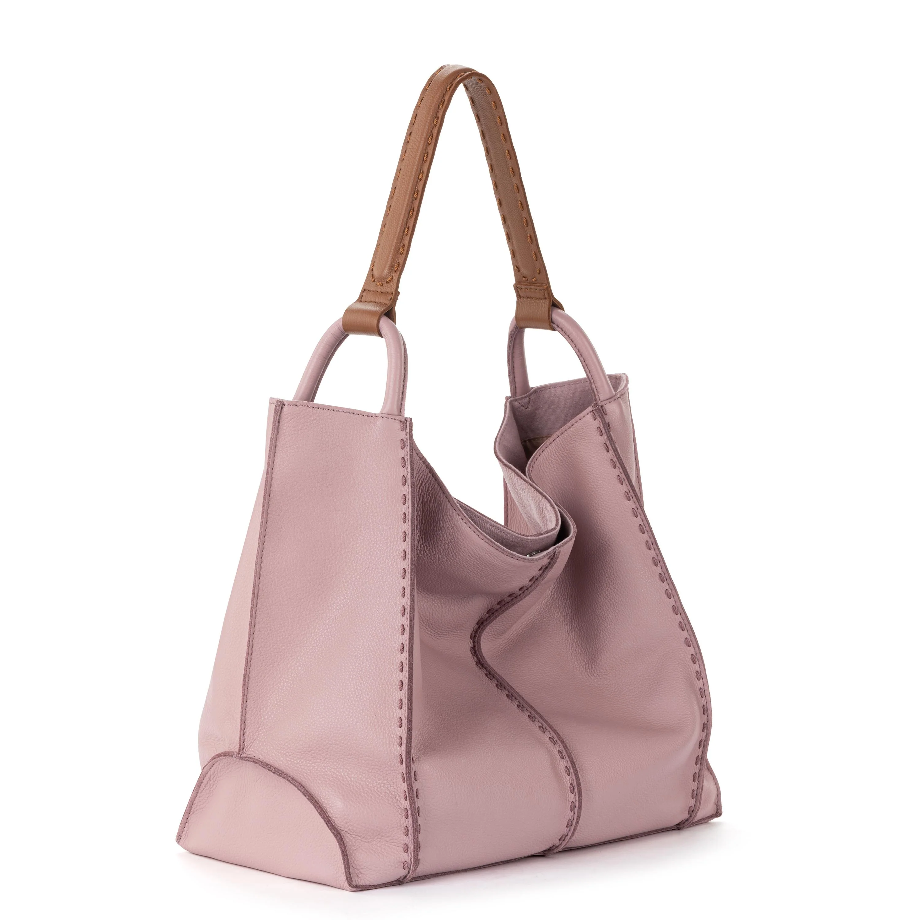 Los Feliz Large Tote - Leather - Rosewood - Image 3