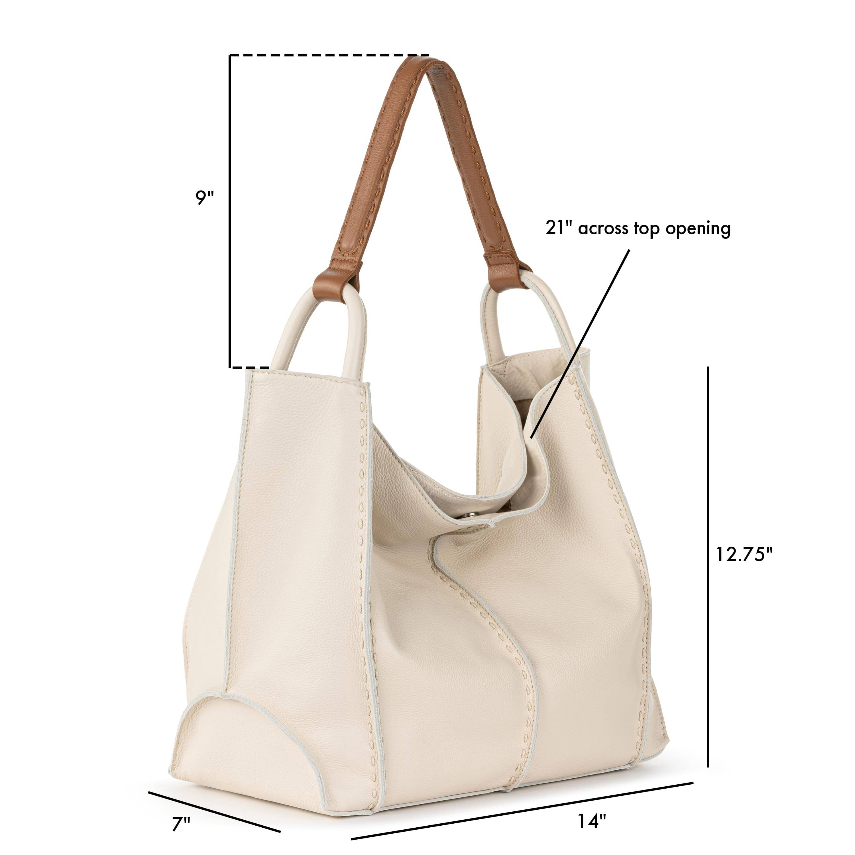 Los Feliz Large Tote - Leather - Stone - Image 7