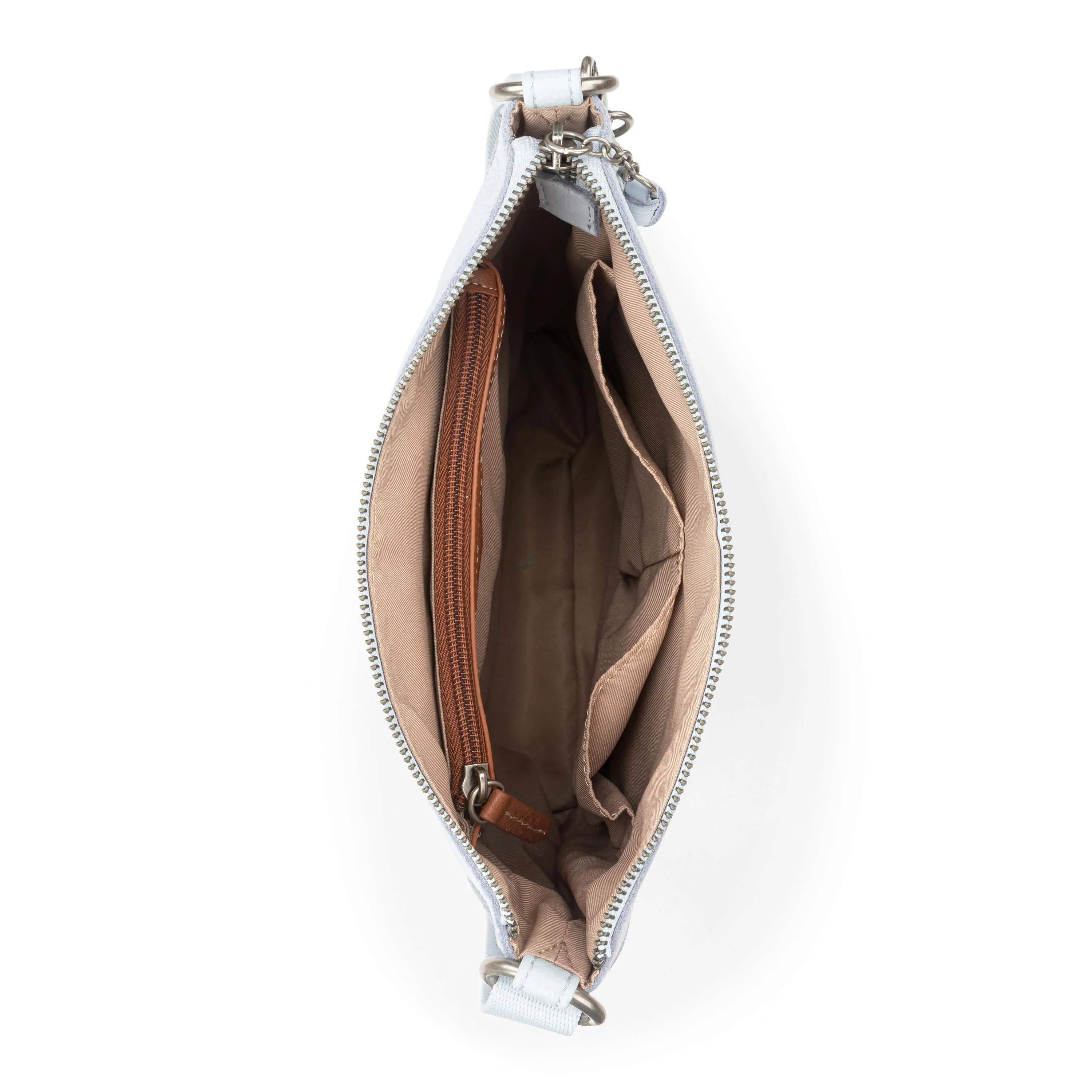Lucia Crossbody - Leather - Powder Blue Stitch - Image 4