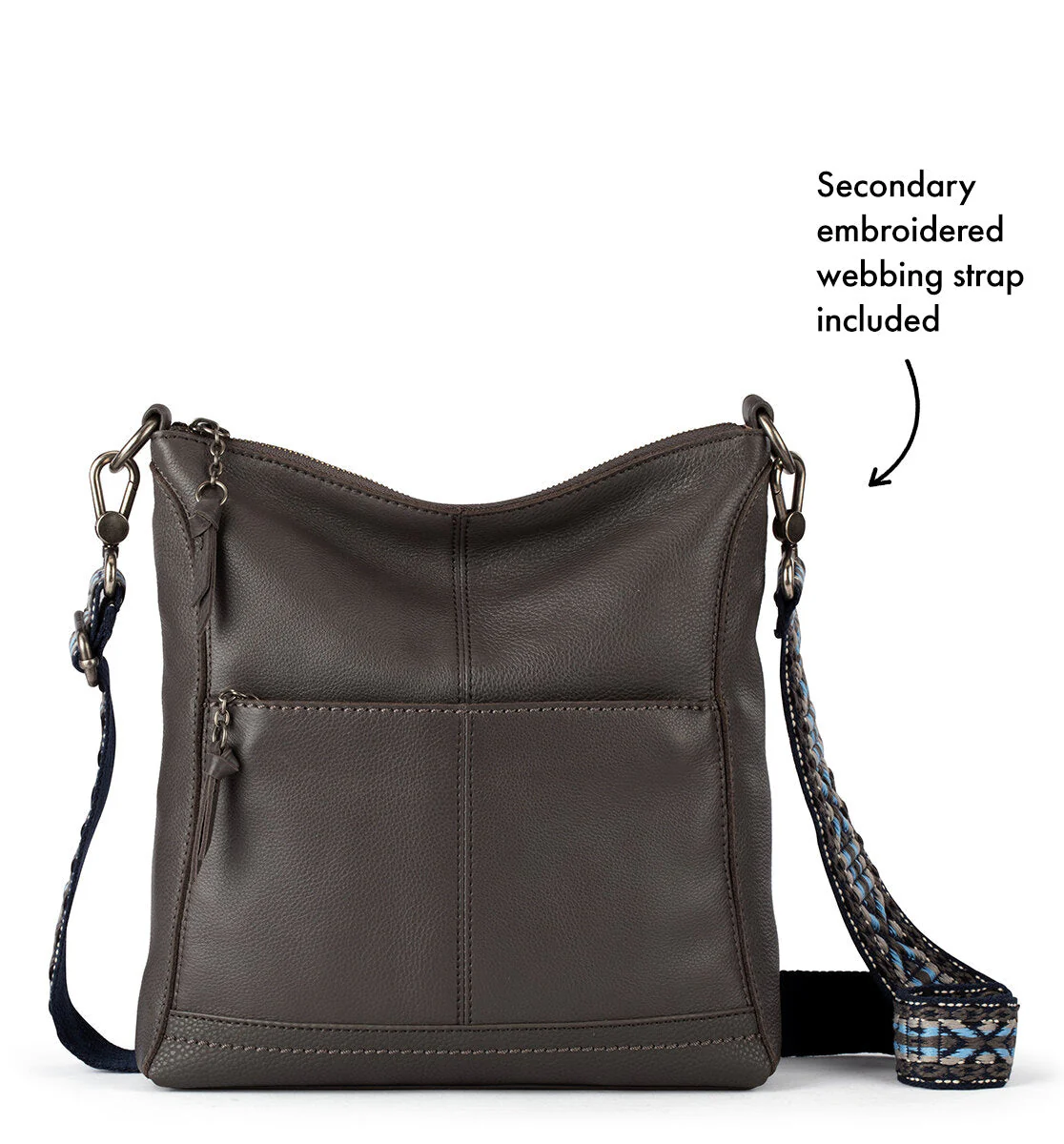 Lucia Crossbody - Leather - Slate - Image 4