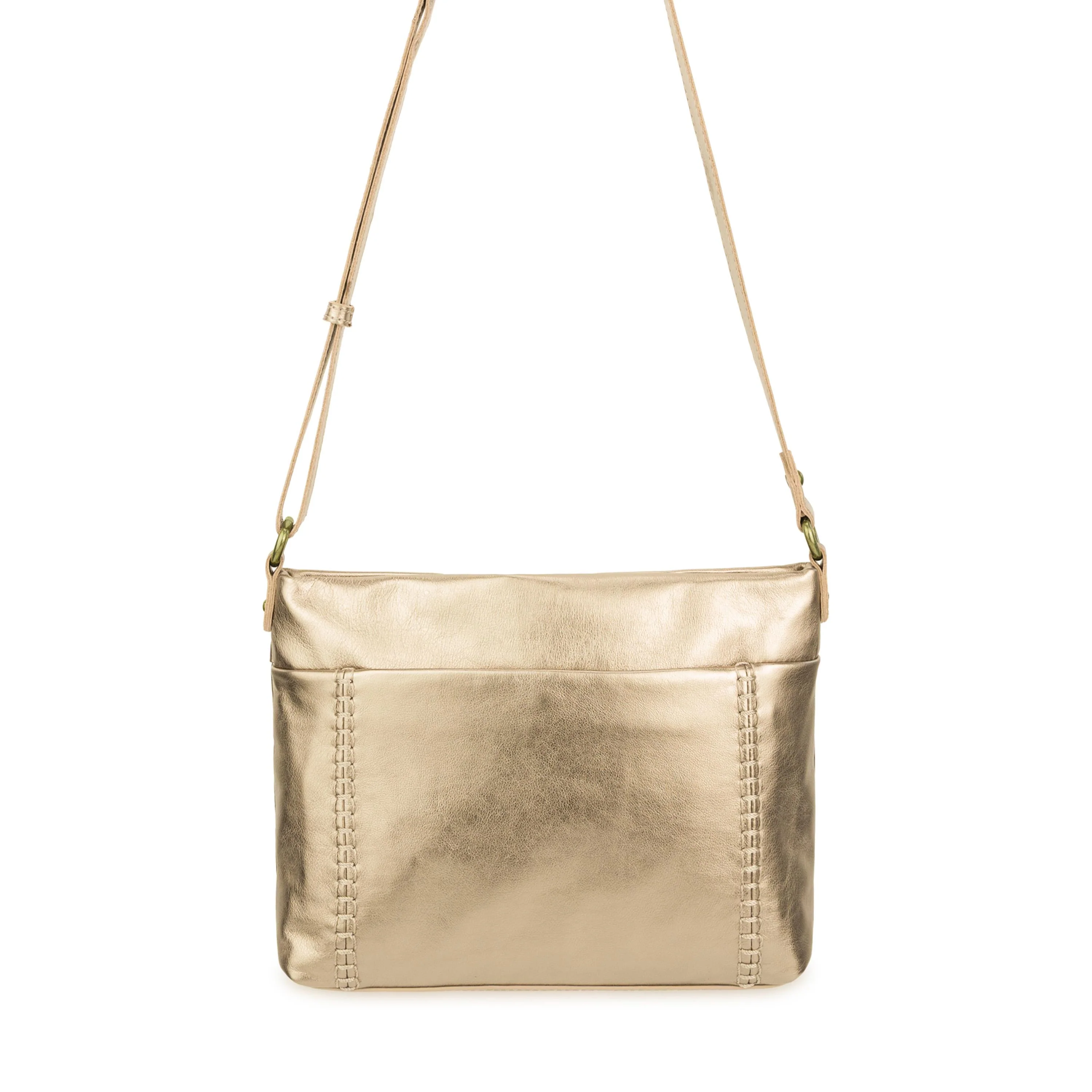 Melrose Crossbody - Leather - Light Gold - Image 2