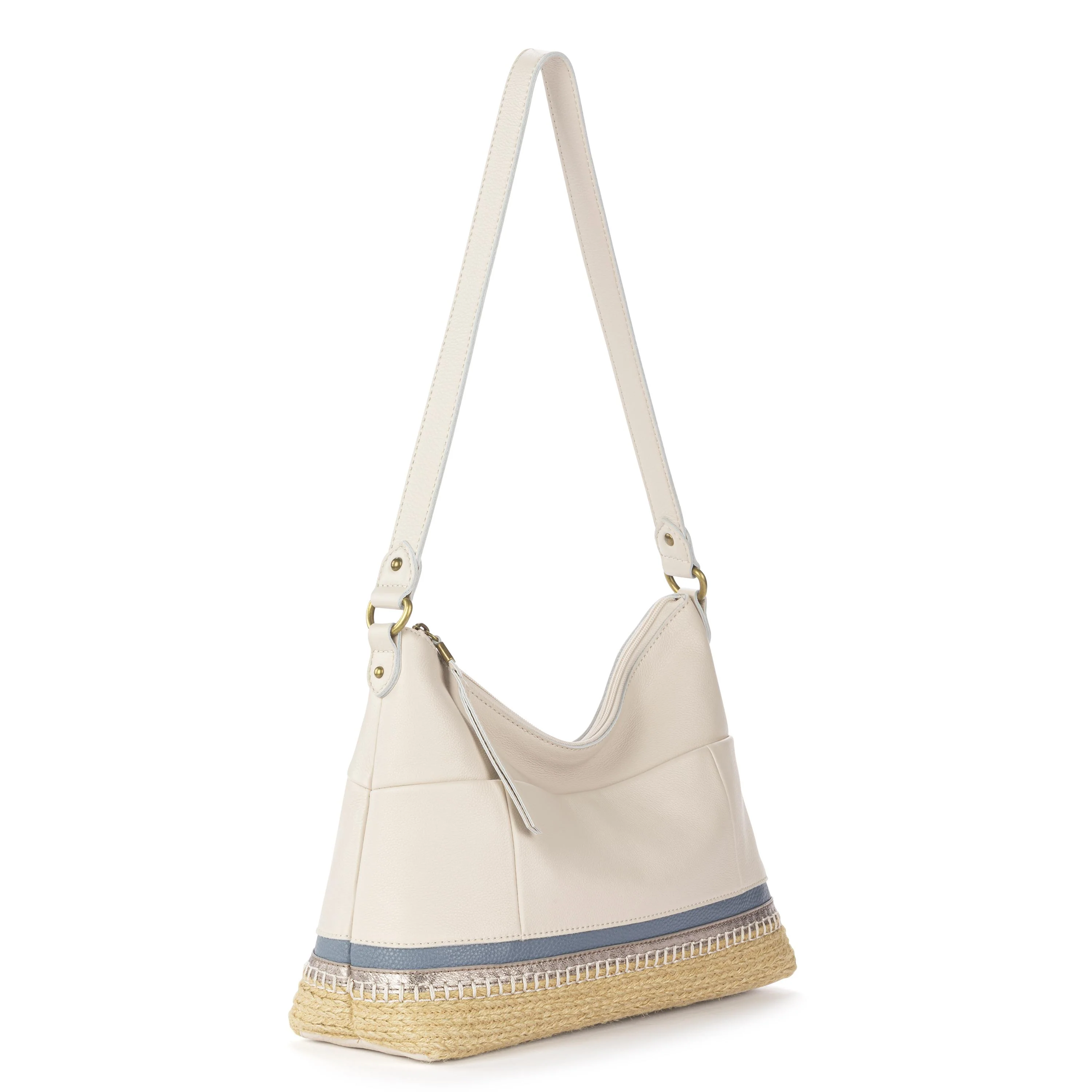 Melrose Shoulder Bag - Leather - Coastal Block Espadrille - Image 2