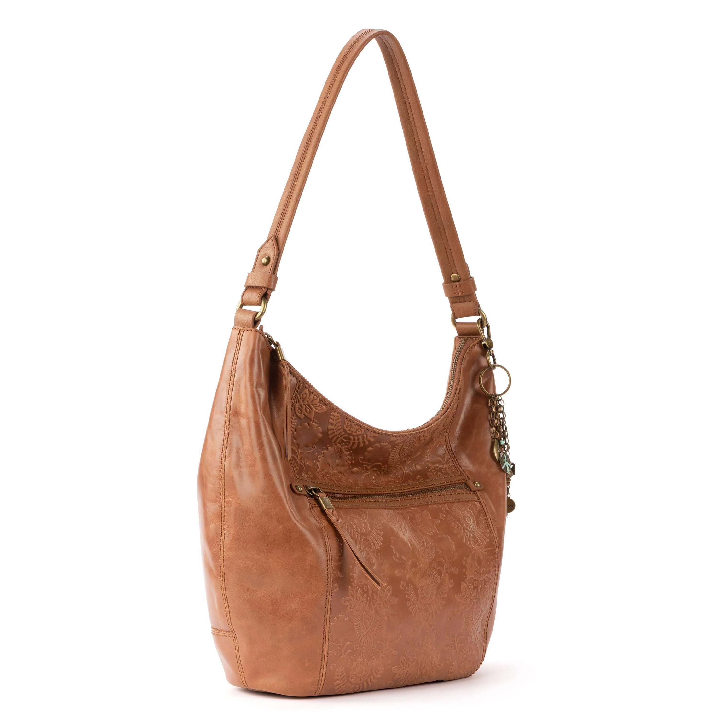 Sequoia Hobo - Leather - Tobacco Floral Embossed - Image 3
