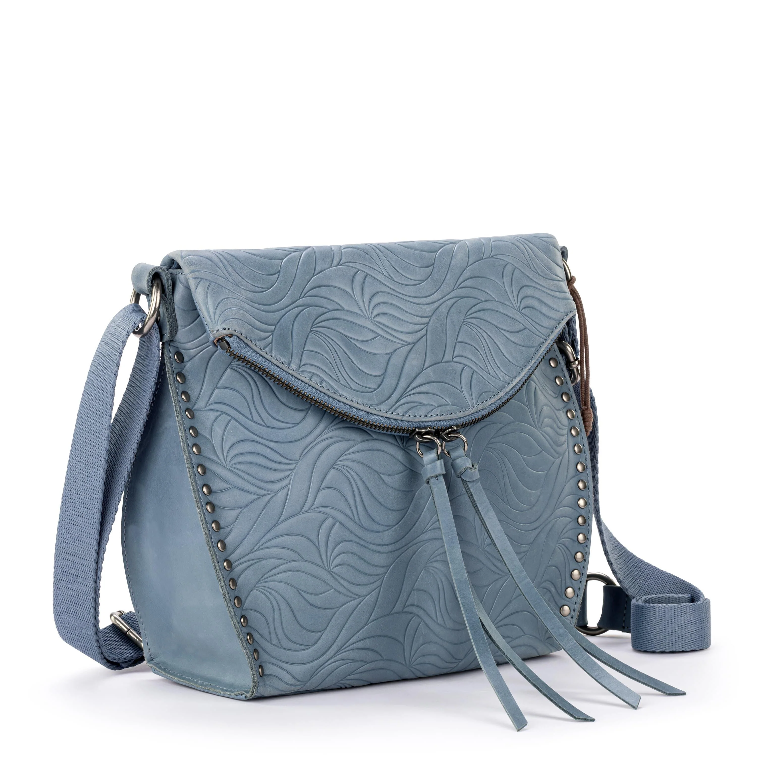Silverlake Flap Crossbody - Leather - Maritime Wave Embossed - Image 4