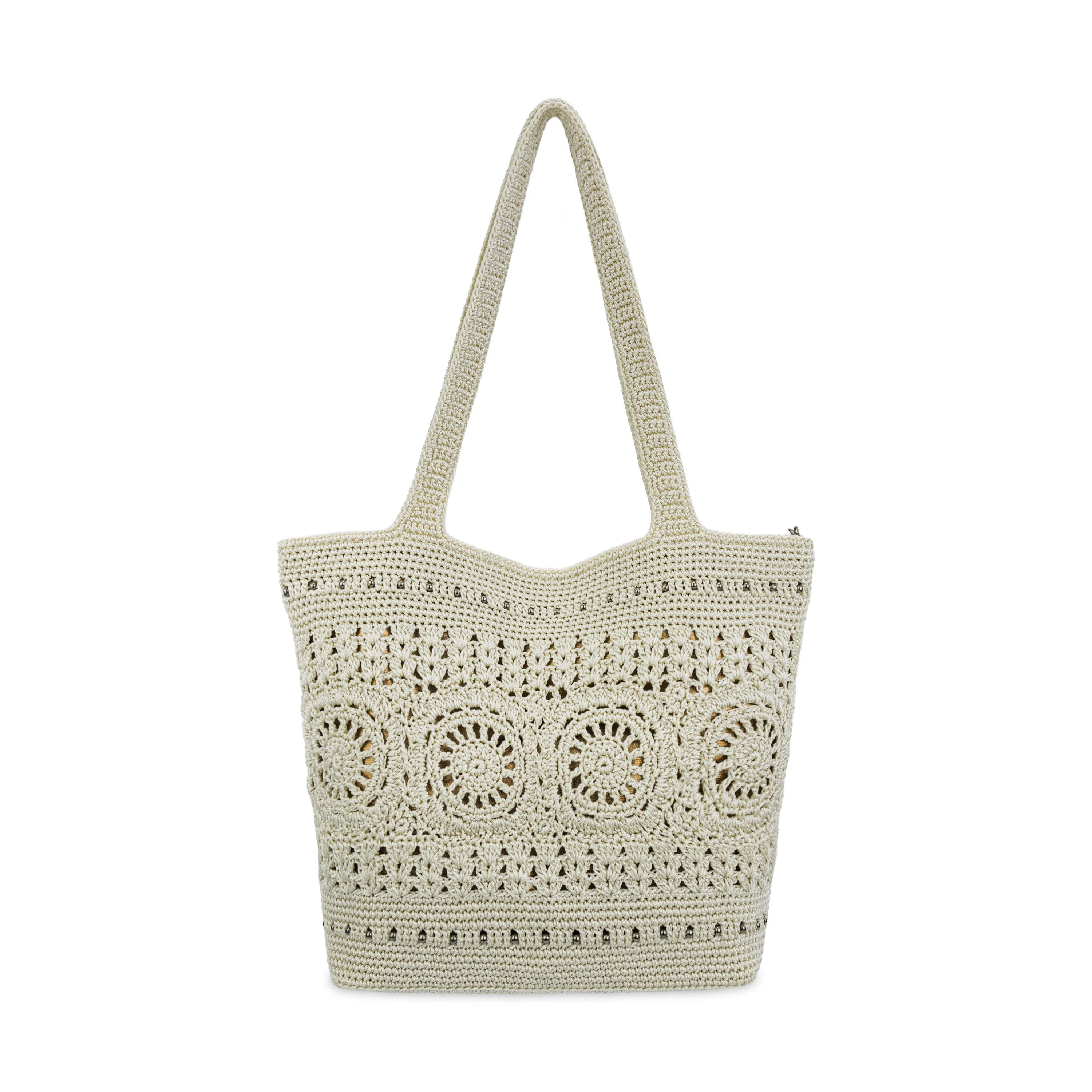 Sola Carryall Tote - Hand Crochet - Natural Medallion - Image 4