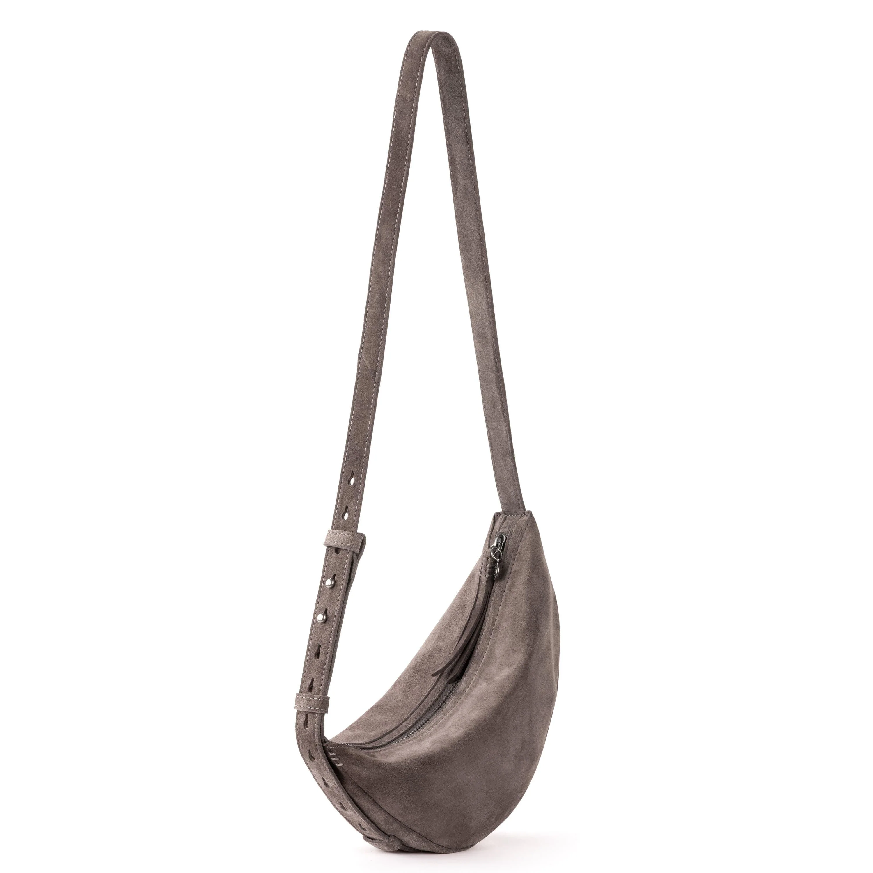 Tess Sling - Leather - Mushroom Suede - Image 4