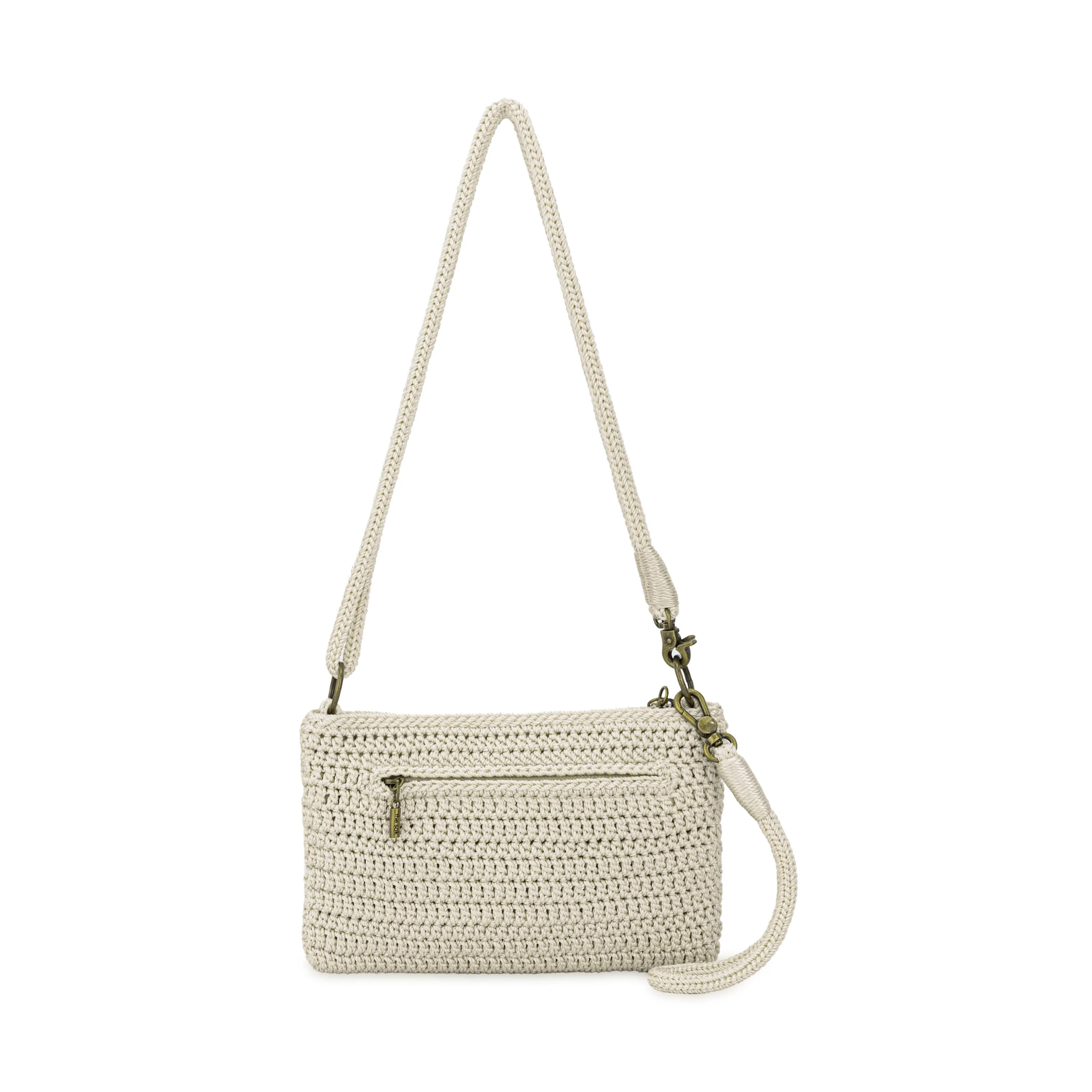 Vita Convertible Wristlet - Hand Crochet - Natural Strawberries - Image 5