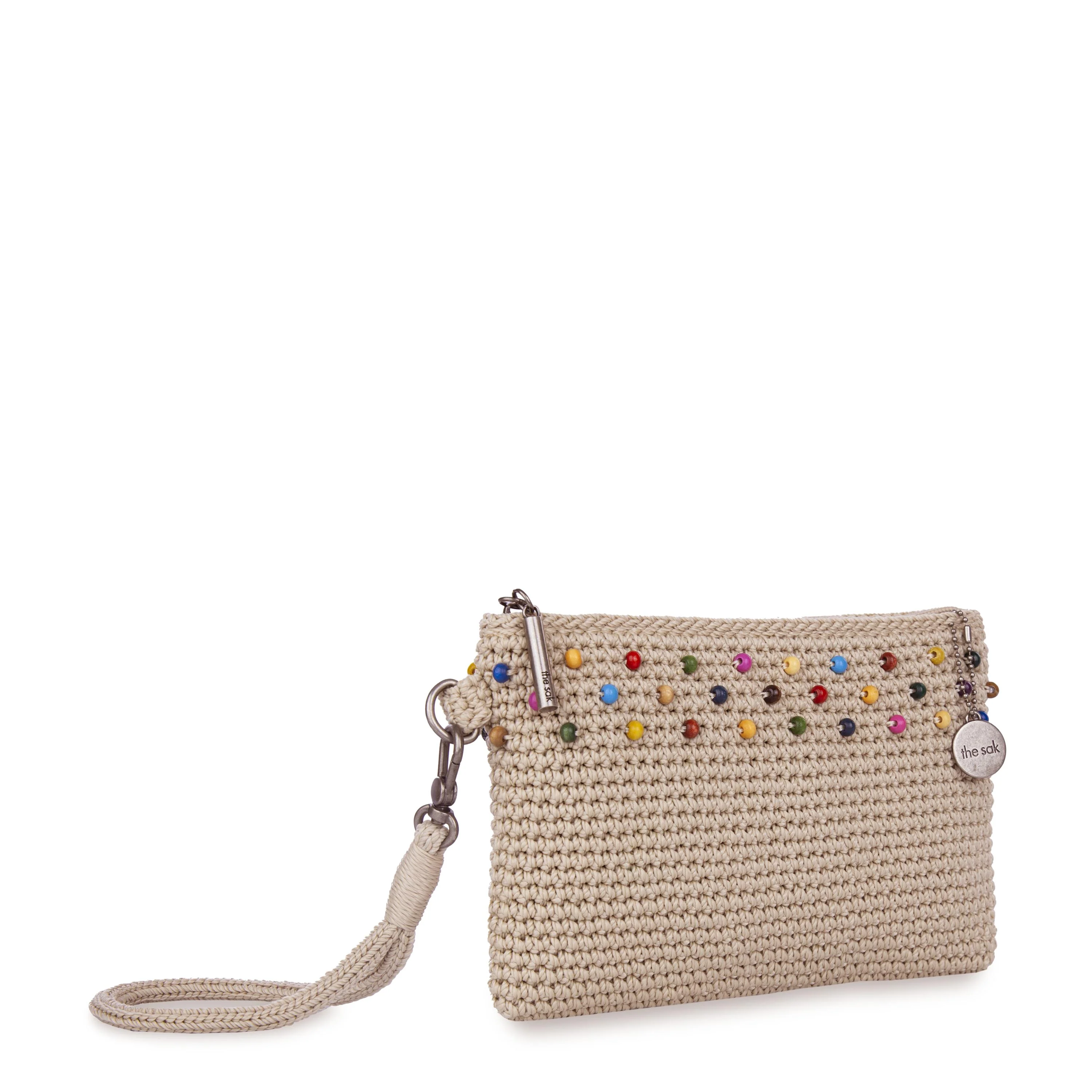 Vita Wristlet - Hand Crochet - Ecru Multi Beads - Image 3